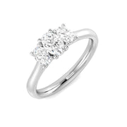 3-Stone Diamond Ring in 10K/14K gold and platinum with certified lab-grown or natural diamonds