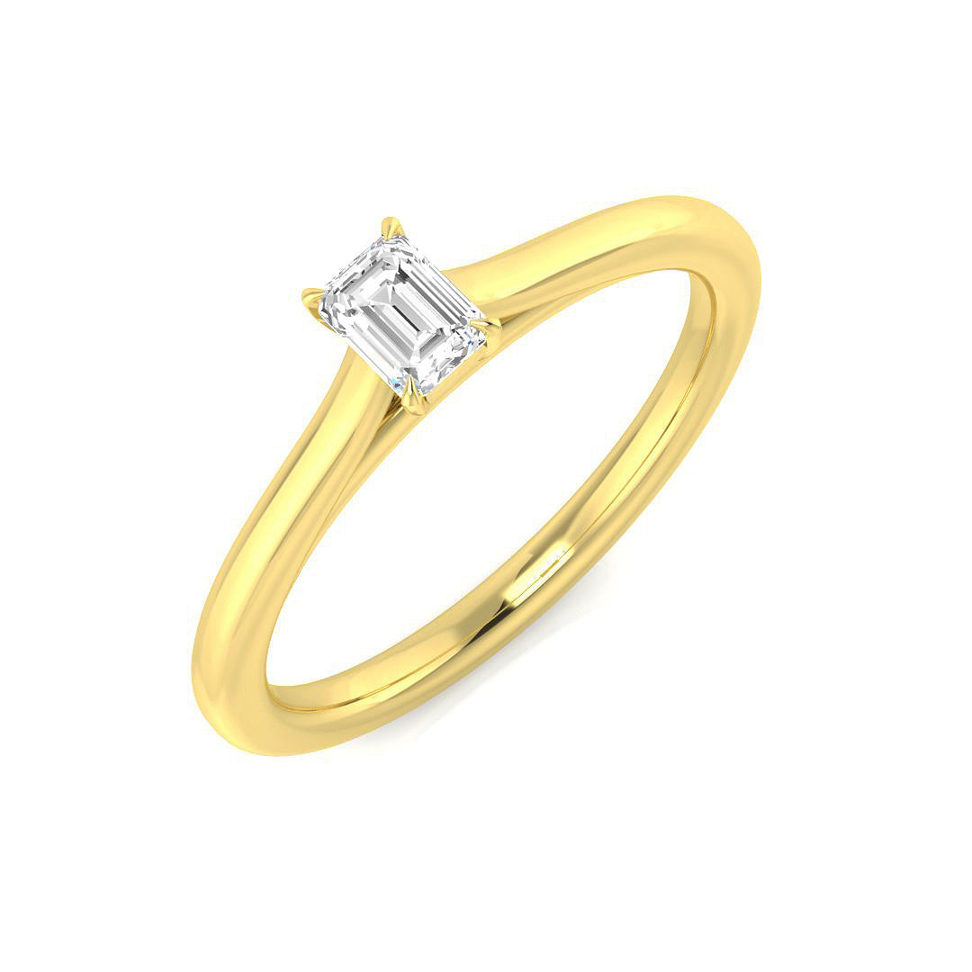 Lab-Grown Diamond Solitaire Engagement Ring in 10K/14K gold and platinum with certified lab-grown or natural diamonds