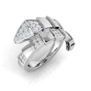 Luxury 0.50Ct Serpent Diamond Ring in 10K/14K gold and platinum with certified lab-grown or natural diamonds
