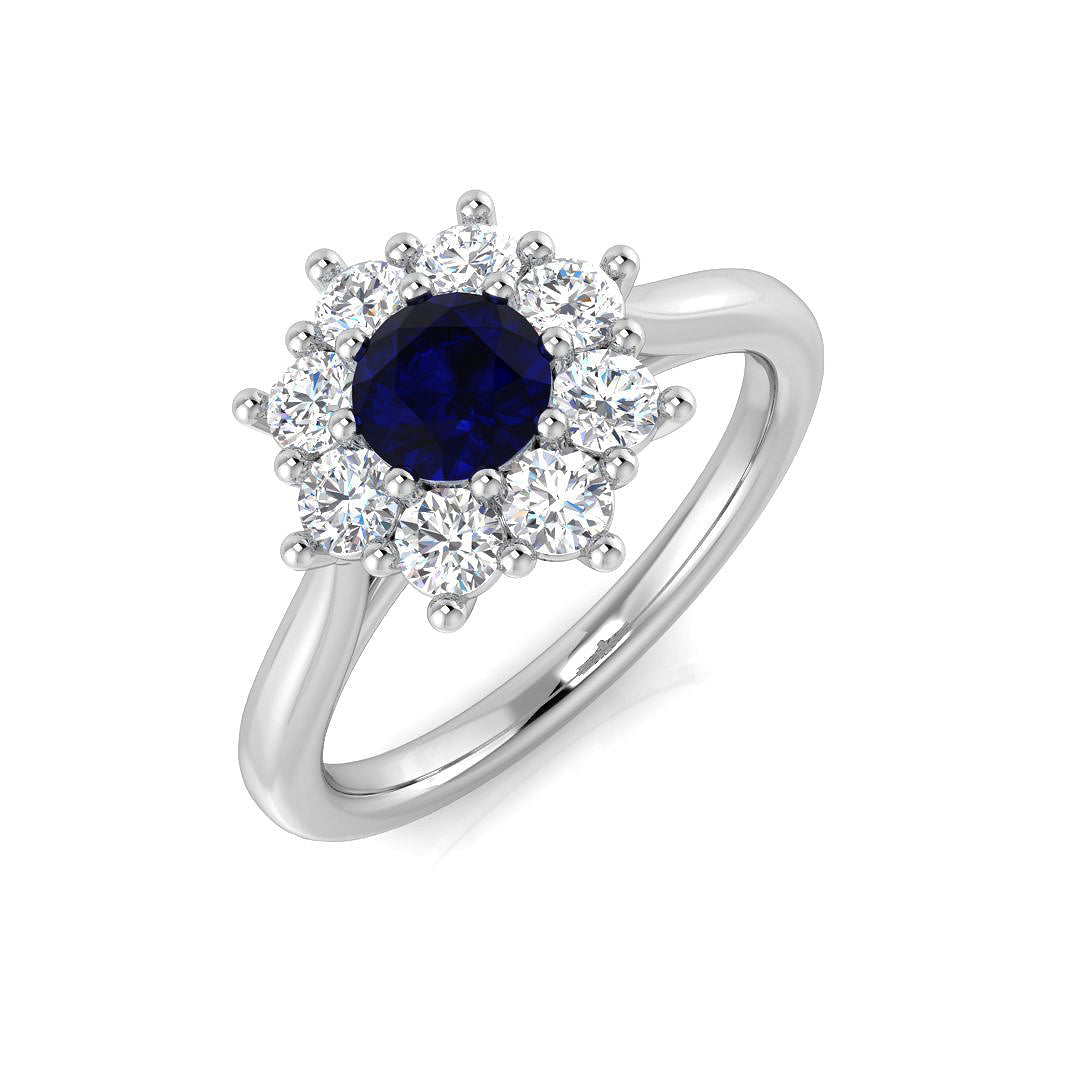Diamond Halifax Diana Ring in 10K/14K gold and platinum with certified lab-grown or natural diamonds
