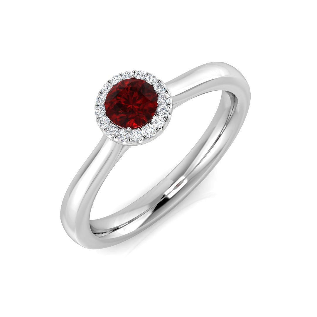 Diamond Chestenham Blue Sapphire Ring in 10K/14K gold and platinum with certified lab-grown or natural diamonds