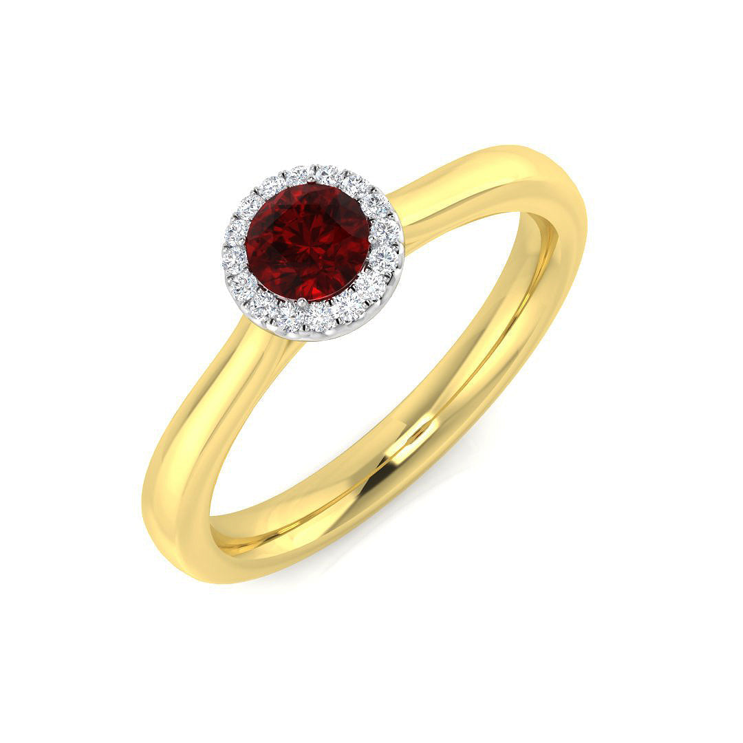 Diamond Chestenham Blue Sapphire Ring in 10K/14K gold and platinum with certified lab-grown or natural diamonds