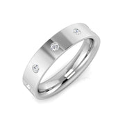 Diamond Walton Half Eternity Ring in 10K/14K gold and platinum with certified lab-grown or natural diamonds