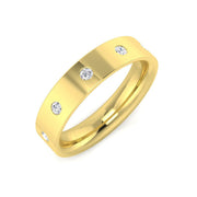 Diamond Walton Half Eternity Ring in 10K/14K gold and platinum with certified lab-grown or natural diamonds