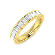 Diamond Half Eternity Ring in 10K/14K gold and platinum with certified lab-grown or natural diamonds