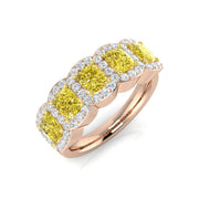 Diamond Irvibe 5 Stone Ring in 10K/14K gold and platinum with certified lab-grown or natural diamonds