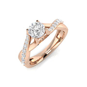 Diamond Jedburgh Ring in 10K/14K gold and platinum with certified lab-grown or natural diamonds