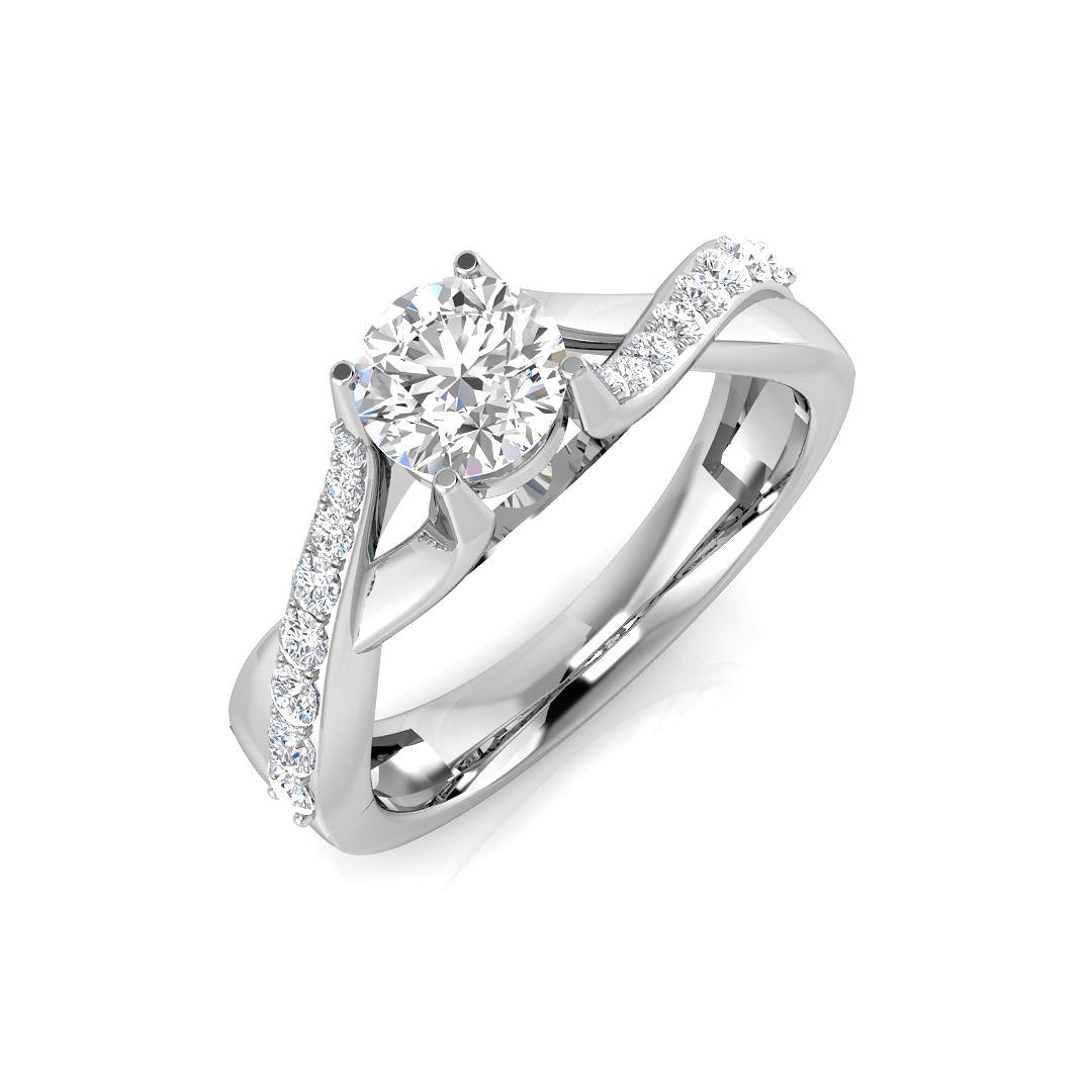 Diamond Jedburgh Ring in 10K/14K gold and platinum with certified lab-grown or natural diamonds