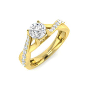 Diamond Jedburgh Ring in 10K/14K gold and platinum with certified lab-grown or natural diamonds