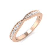 Diamond Peeblek Half Eternity Ring in 10K/14K gold and platinum with certified lab-grown or natural diamonds