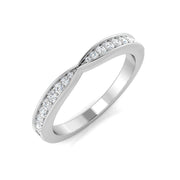 Diamond Peeblek Half Eternity Ring in 10K/14K gold and platinum with certified lab-grown or natural diamonds