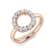 Diamond Circle of Life Ring in 10K/14K gold and platinum with certified lab-grown or natural diamonds