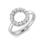 Diamond Circle of Life Ring in 10K/14K gold and platinum with certified lab-grown or natural diamonds