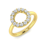 Diamond Circle of Life Ring in 10K/14K gold and platinum with certified lab-grown or natural diamonds