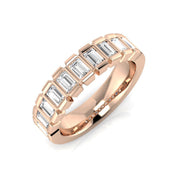 Diamond Half Eternity Ring in 10K/14K gold and platinum with certified lab-grown or natural diamonds