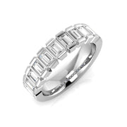 Diamond Half Eternity Ring in 10K/14K gold and platinum with certified lab-grown or natural diamonds