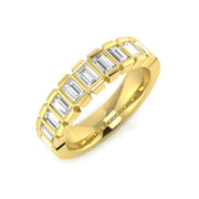 Diamond Half Eternity Ring in 10K/14K gold and platinum with certified lab-grown or natural diamonds