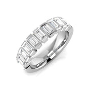 Diamond Half Eternity Ring in 10K/14K gold and platinum with certified lab-grown or natural diamonds