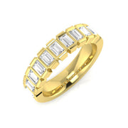 Diamond Half Eternity Ring in 10K/14K gold and platinum with certified lab-grown or natural diamonds