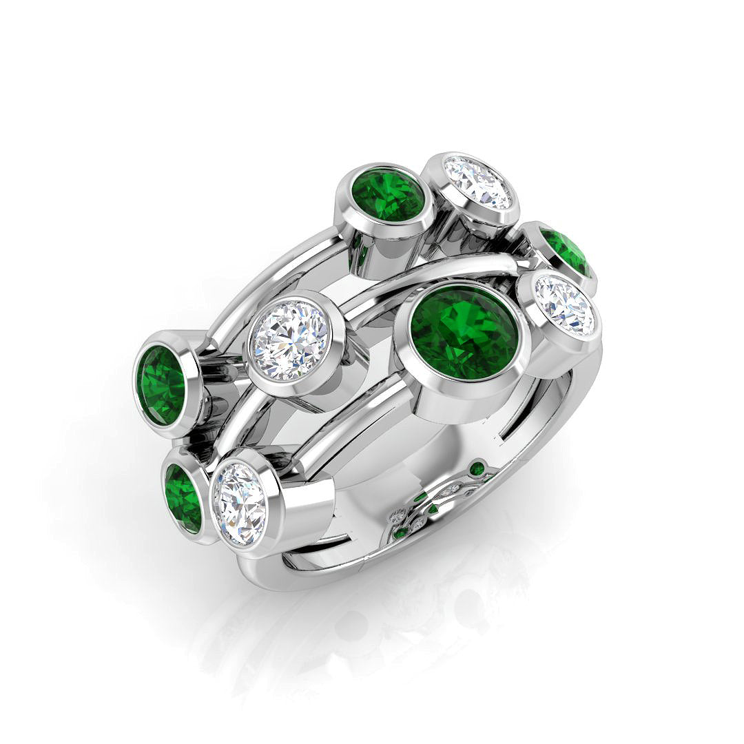 Diamond Kebkibgtob Ring in 10K/14K gold and platinum with certified lab-grown or natural diamonds