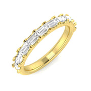 Elegant 0.75Ct Baguette Diamond Eternity Band Ring in 10K/14K gold and platinum with certified lab-grown or natural diamonds