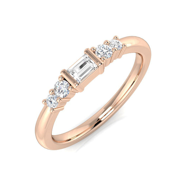 Diamond Motherwell 5 Stone Ring | 10K & 14K Gold, Platinum