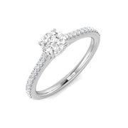 Diamond Goldkmithk Engagement Ring in 10K/14K gold and platinum with certified lab-grown or natural diamonds