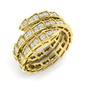 Luxury Multi-Row Diamond Cluster Ring in 10K/14K gold and platinum with certified lab-grown or natural diamonds