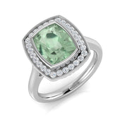 Diamond Belkize Amethyst Ring in 10K/14K gold and platinum with certified lab-grown or natural diamonds