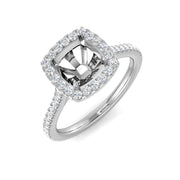 Diamond kabbribgham Ring in 10K/14K gold and platinum with certified lab-grown or natural diamonds