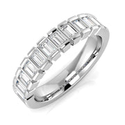 Diamond Half Eternity Ring in 10K/14K gold and platinum with certified lab-grown or natural diamonds