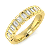 Diamond Half Eternity Ring in 10K/14K gold and platinum with certified lab-grown or natural diamonds