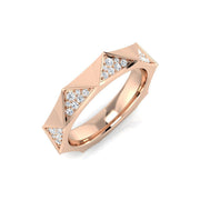 Lab-Grown Pyramid Diamond Ring in 10K/14K gold and platinum with certified lab-grown or natural diamonds