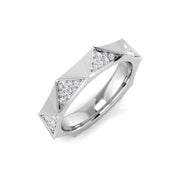 Lab-Grown Pyramid Diamond Ring in 10K/14K gold and platinum with certified lab-grown or natural diamonds