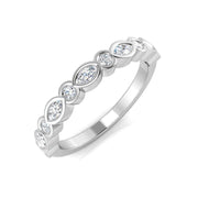 Diamond Half Eternity Ring in 10K/14K gold and platinum with certified lab-grown or natural diamonds