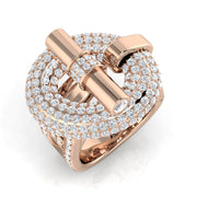 Lab-Grown Diamond Pave Ring in 10K/14K gold and platinum with certified lab-grown or natural diamonds