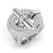 Lab-Grown Diamond Pave Ring in 10K/14K gold and platinum with certified lab-grown or natural diamonds