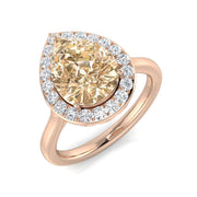 Diamond borham Morganite Ring in 10K/14K gold and platinum with certified lab-grown or natural diamonds