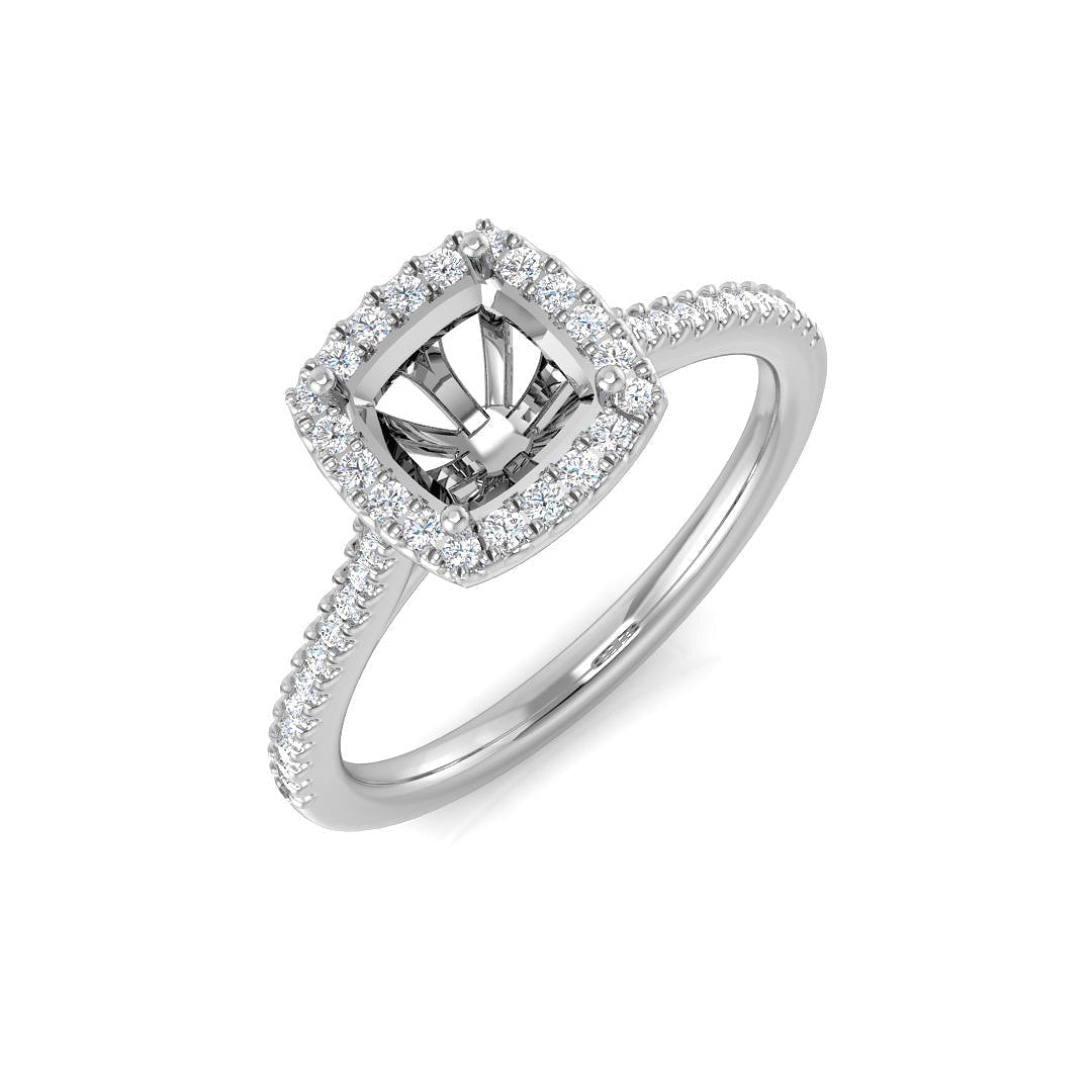 Diamond kabbribgham Ring in 10K/14K gold and platinum with certified lab-grown or natural diamonds