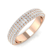 Diamond Pave Ring in 10K/14K gold and platinum with certified lab-grown or natural diamonds