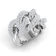 Diamond Pave Ring in 10K/14K gold and platinum with certified lab-grown or natural diamonds