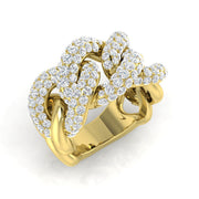 Diamond Pave Ring in 10K/14K gold and platinum with certified lab-grown or natural diamonds