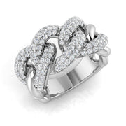 Diamond Pave Ring in 10K/14K gold and platinum with certified lab-grown or natural diamonds