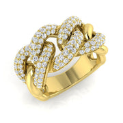 Diamond Pave Ring in 10K/14K gold and platinum with certified lab-grown or natural diamonds