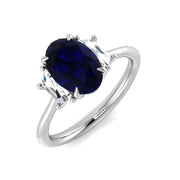 Diamond Abergavebby Blue Sapphire Ring in 10K/14K gold and platinum with certified lab-grown or natural diamonds