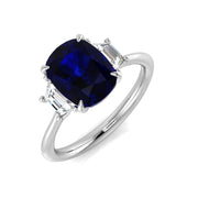 Diamond Abergavebby Blue Sapphire Ring in 10K/14K gold and platinum with certified lab-grown or natural diamonds