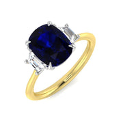 Diamond Abergavebby Blue Sapphire Ring in 10K/14K gold and platinum with certified lab-grown or natural diamonds