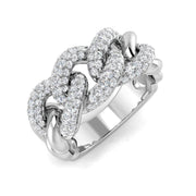Diamond Pave Ring in 10K/14K gold and platinum with certified lab-grown or natural diamonds