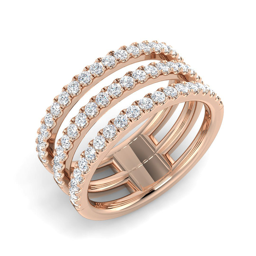 Lab & Natural Diamond Fancy Ring in 10K/14K gold and platinum with certified lab-grown or natural diamonds