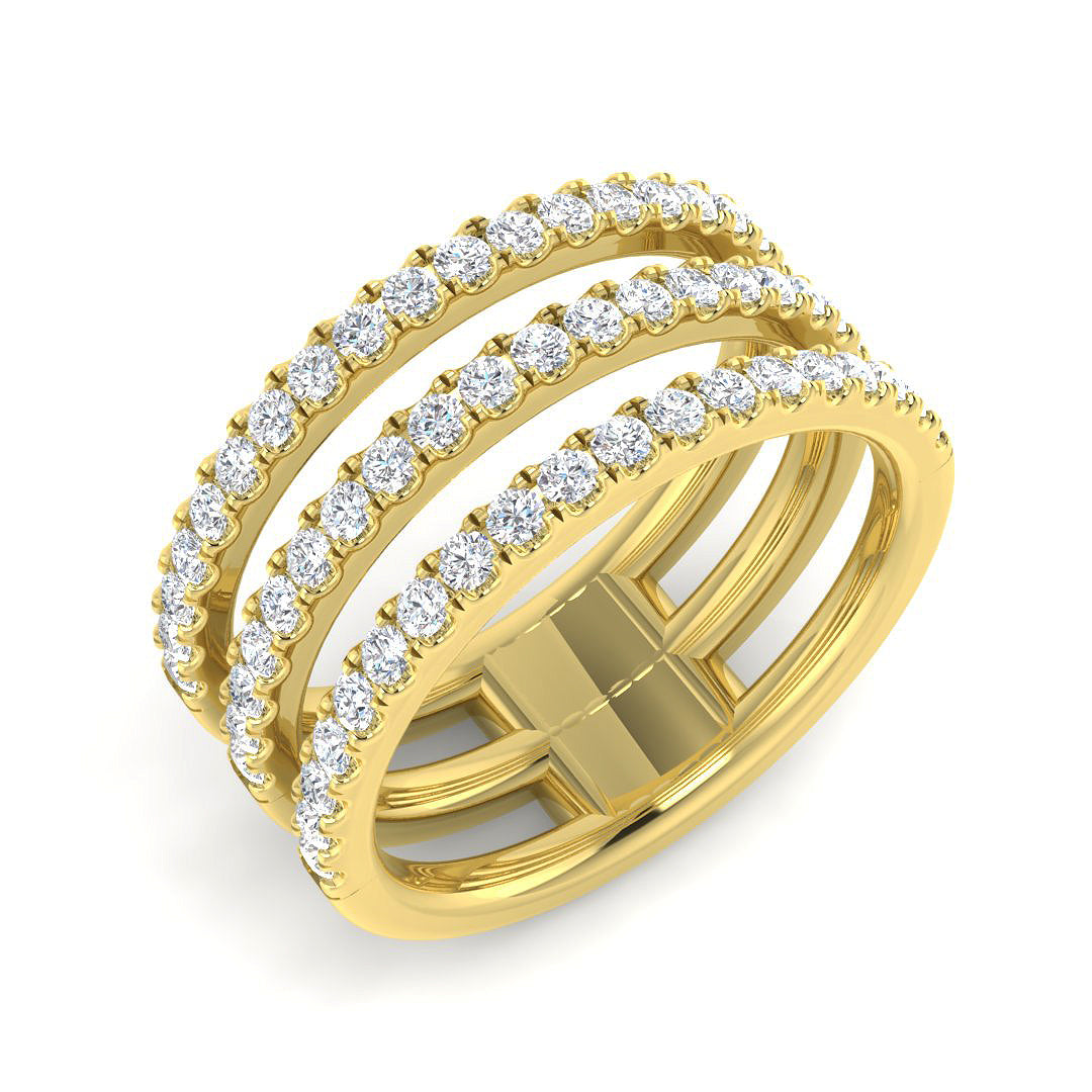 Lab & Natural Diamond Fancy Ring in 10K/14K gold and platinum with certified lab-grown or natural diamonds